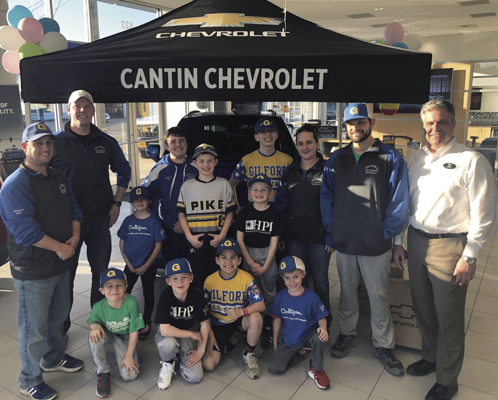 Cantin Chevrolet sponsors Gilford Cap Ripken youth baseball team